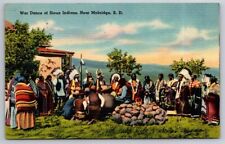 Sioux Indians War Dance Mobridge SD South Dakota Postcard  picture