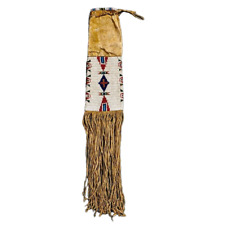 Sioux Native American &Indians Beaded Sioux Bag plain pipe bag with beads&friges picture