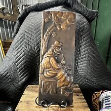 Large 17 1/2” Antique Copper Wall Hanging Signed “CHIF” picture
