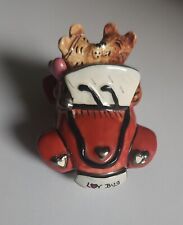 Blue Sky Clayworks Heather Goldminc Love Bug True Love Bears In Red VW BugSigned picture