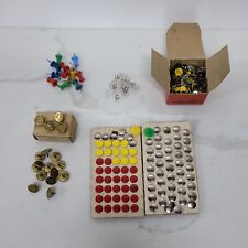 Lot of 200+ Vintage Thumb Tacks In Great Condition Various Colors picture