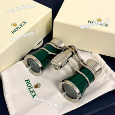 ROLEX Green Opera Glasses Binoculars VIP Gift Boutique Display Rare w/ Box picture