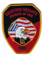 *RARE CURRENT STYLE* Bedford Heights (Cuyahoga County) OH Ohio Div of Fire patch picture