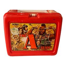 Vintage 1983 The A-Team Red Plastic Lunchbox w/o Thermos Mr. T Lunch Box A Team picture
