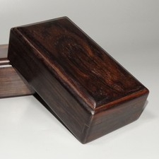 Handmade Purple Sandalwood Secret Lock Box Wooden  Storage 15x8cm picture