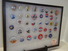 Framed 39 Political Campaign Buttons picture
