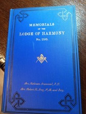 1894 Memorials Lodge of Harmony No. 298   Freemasonry  masonic/160 picture