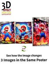 super Mario-3D Poster 3D Lenticular Flip Effect,3 In One picture