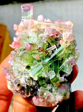 410 Carats beautiful bi Tourmaline Crystals bunch Specimen from Afghanistan picture