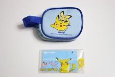 ANA Pokemon Jet Limited Pikachu Pichu Mew Blue Pouch and Name Tag US Version picture