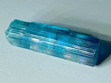 Rarest Beautiful Natural Blue Dark Blue Cap Tourmaline Crystal Raw Specimen picture