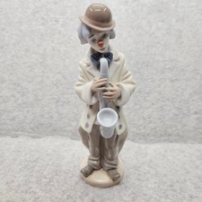 Vintage Lladro 5471 Sad Sax Clown Porcelain Figurine Francisco Catala DAMAGED picture