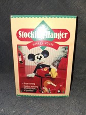 MIB Hallmark Disney MICKEY MOUSE STOCKING HANGER Vintage 1984 picture