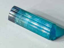 Rarest Beautiful Natural Blue Dark Blue Cap Tourmaline Crystal Raw Specimen picture