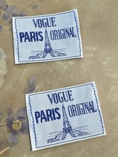 Vintage Vogue Paris Original Sewing Labels Fabric Dressmaker Tag Set of  2 picture