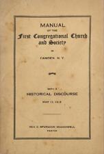 Vintage 1915 Manual of the First Congregational Church and Society in Camden NY picture