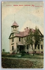 1913 DeForest WI Graded School Postcard A. H. Opsahl Pub. Wisconsin History picture