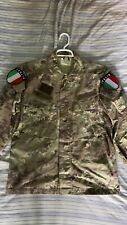 Italian Army Vegetato Field Shirt W/ Custom Flag Patches Medium Regular (48) picture
