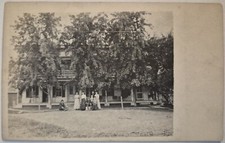 Vintage Postcard RPPC Family Posing In Front Of Home AA101 picture
