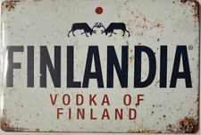 Finlandia Vodka Of Finland Vintage Novelty Metal Sign 12